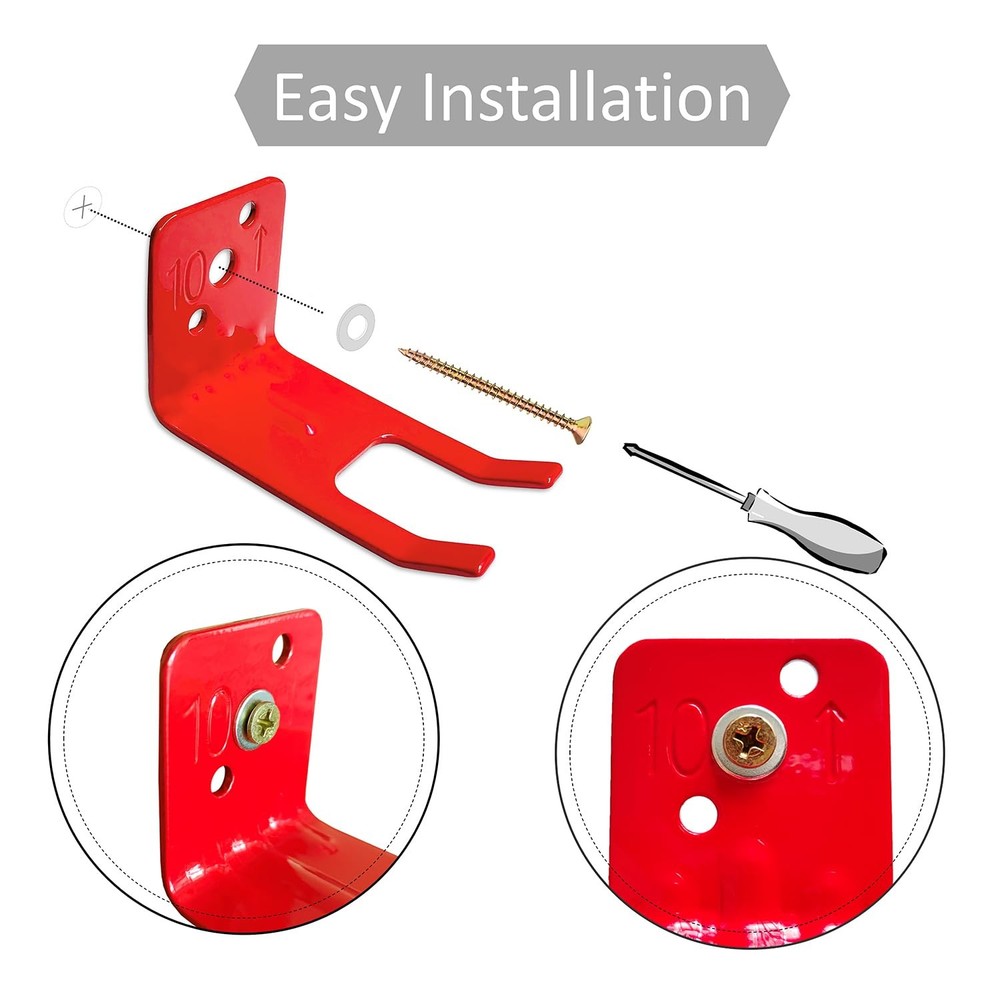 4 PCS Fire Extinguisher Bracket Wall Mount Hook Hanger Universal Fork 10 LB