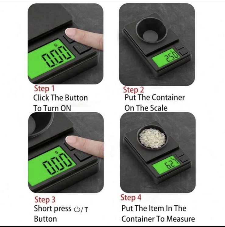 Digital Kitchen Scale High Precision Backlit Display Multi Unit Protective Cover