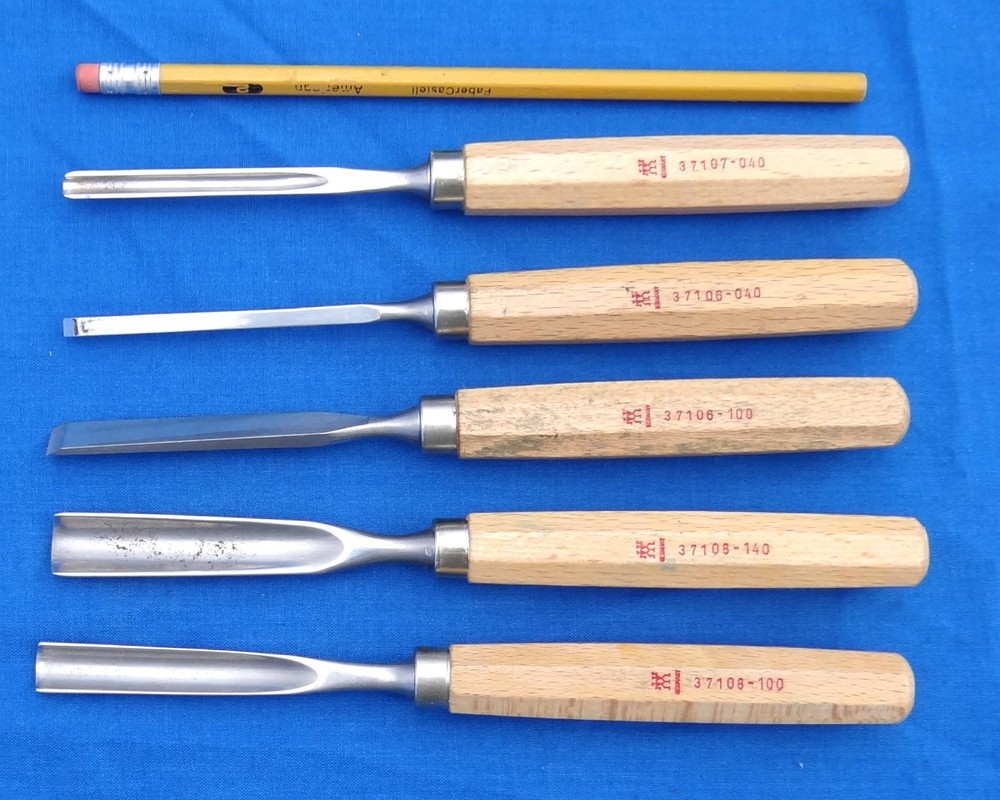 J.A. Henckels GERMANY Gunsmithing Wood Chisels Gouges Flat & Curved Brownells