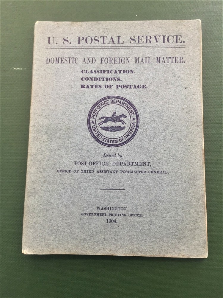 1904 U.S. Postal Service Domestic & Foreign Mail Matter Booklet