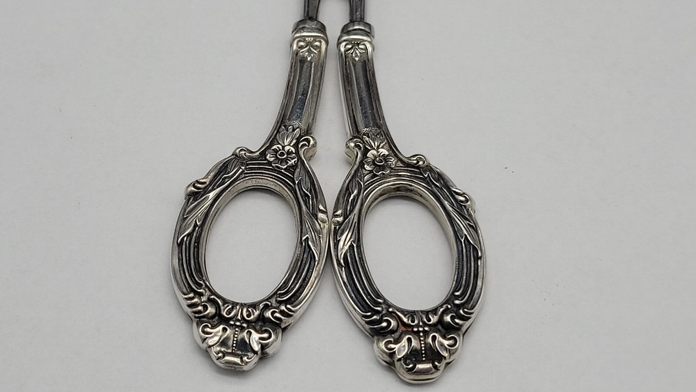 Vintage WEB STERLING HANDLE GRAPE SHEARS, ITALY