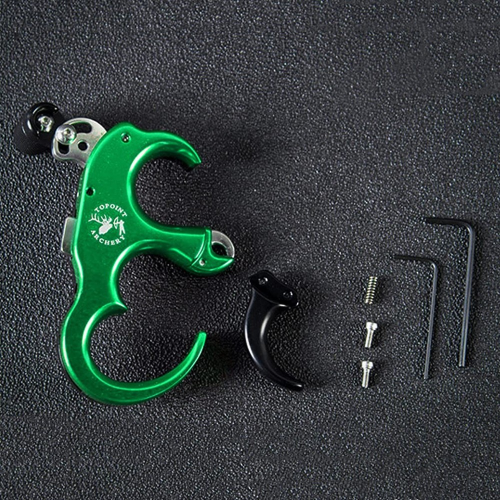 Compound Bow Release Aid Thumb Release 3/4 Fingers Adjustable Automatic Arche...