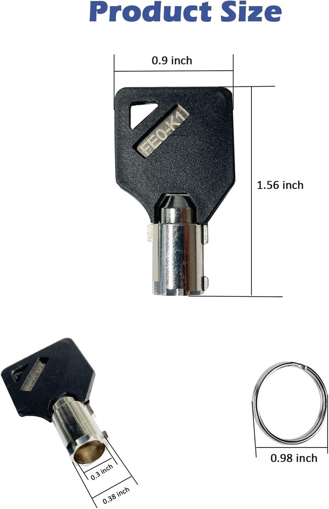 Elevator Key FEO-K1 Fire Service Key Recall Reset KeysCopperBlack/SilverPack