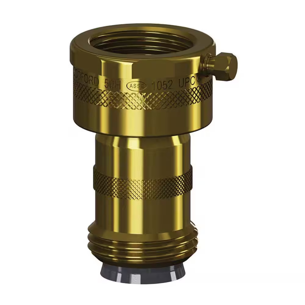 Add-On 3/4 In. Hose Thread Brass Double-Check Backflow Preventer