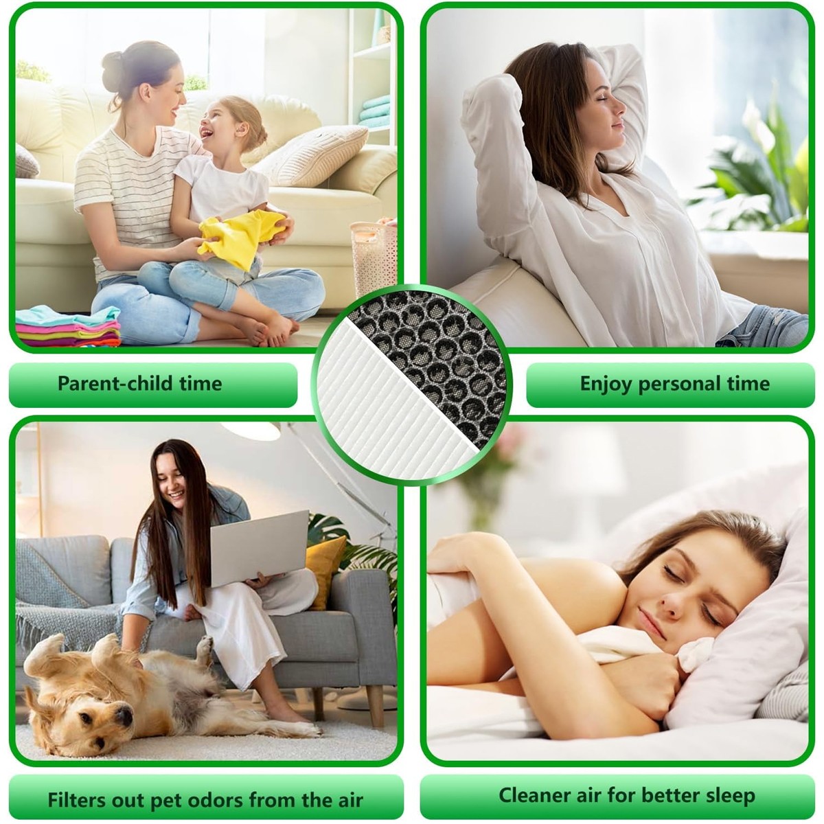 2 Pcs HP200 Air Purifier Filter HEPA Compatible For Shark Series HP202 HP201