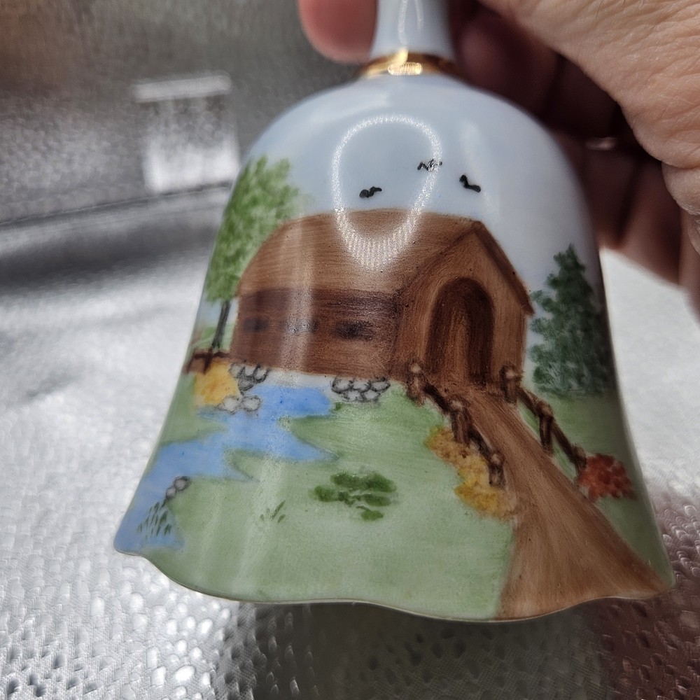 Covered Bridge Bell Porcelain