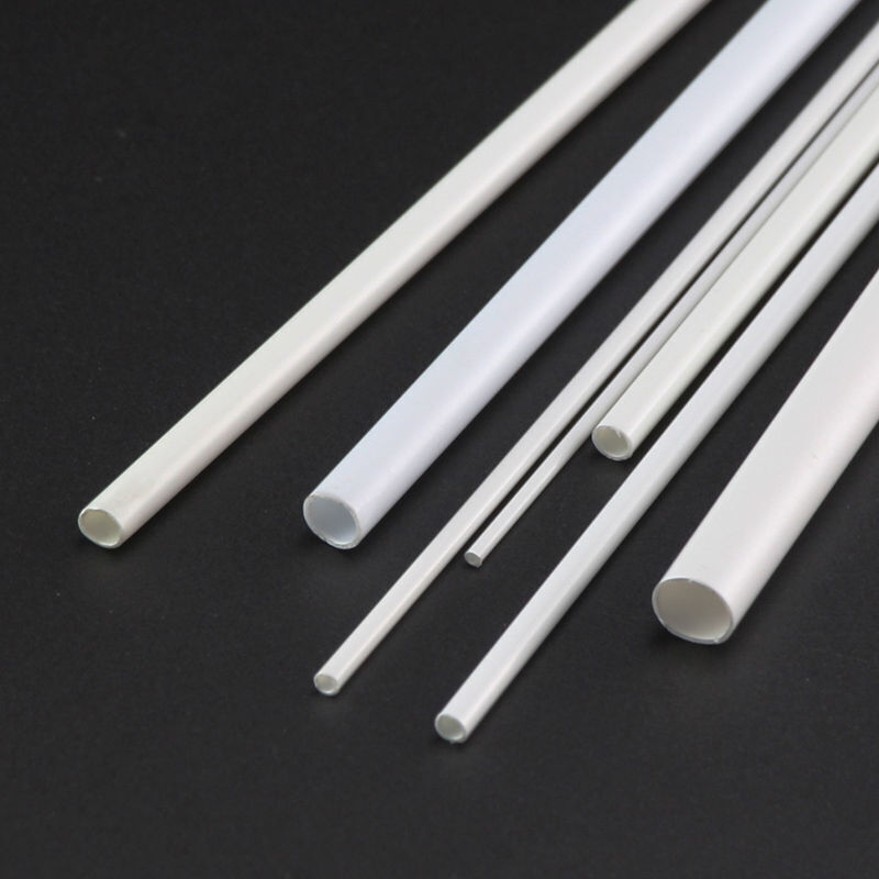 250mm ABS Round Hollow Tube 2mm-8mm Styrene Plastic Pipe DIY Model Crafts White