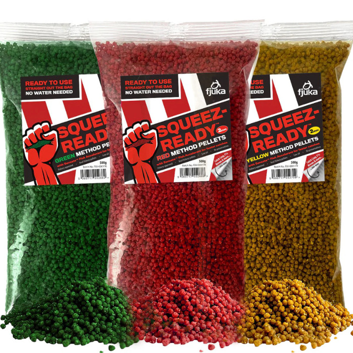 Fjuka Squeez-Ready Coloured Method Pellets 2mm 500g