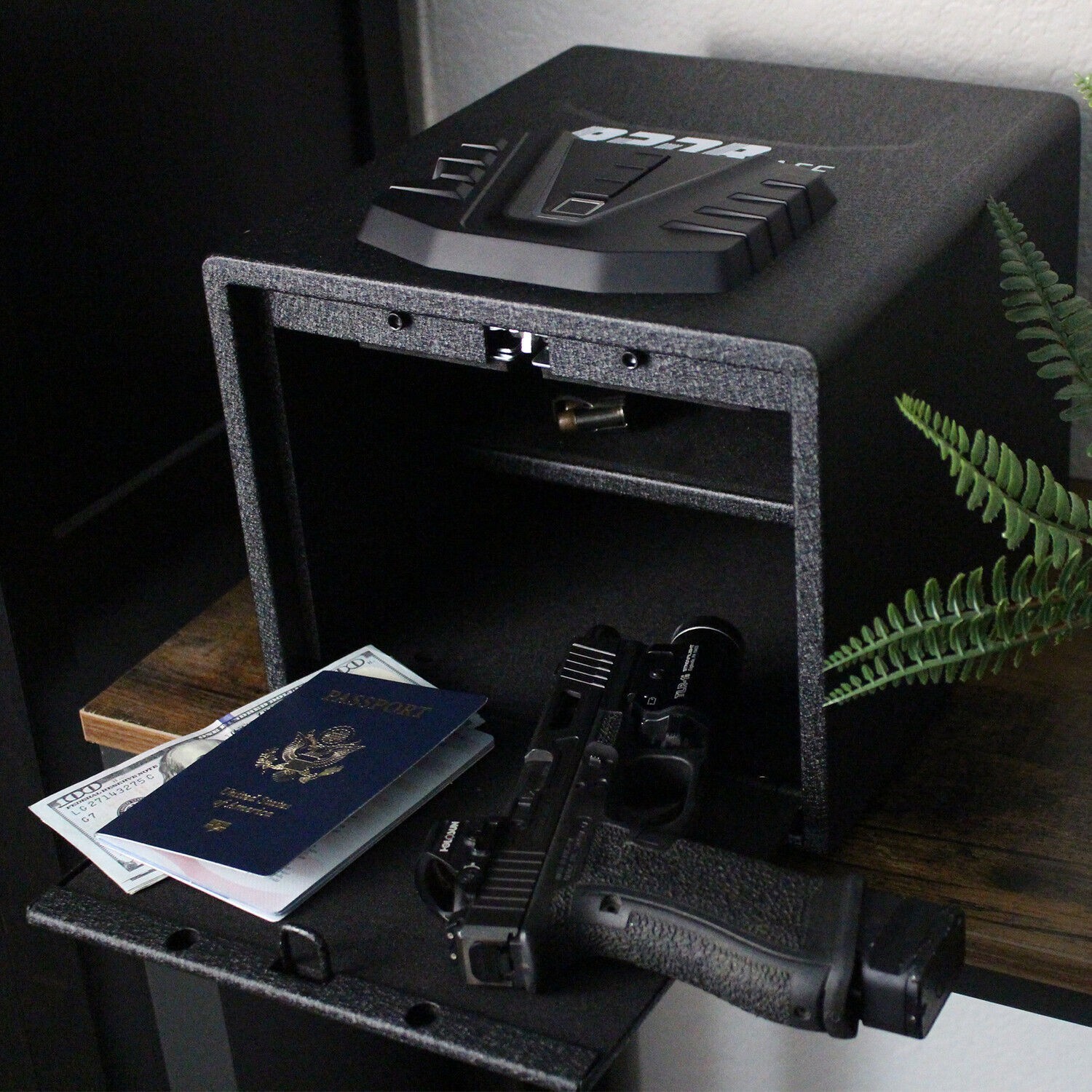 RPNB Firearm Biometric Handgun Hanger Safe Quick Access Pistol Security Gun Box