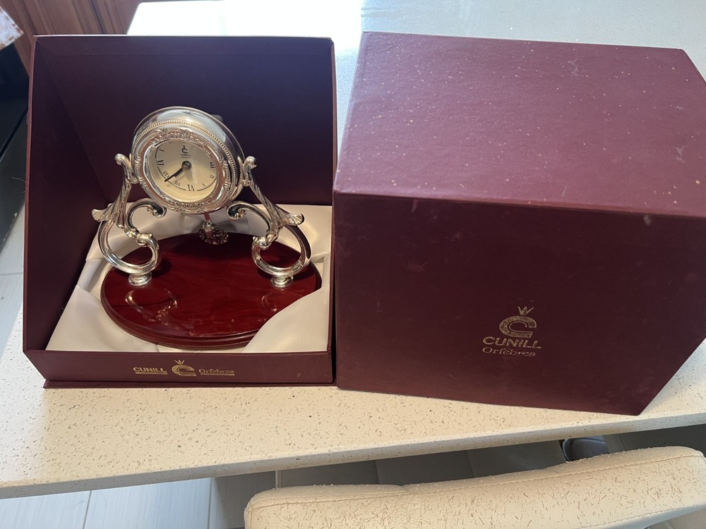 Sterling Silver 925 Clock CUNILL