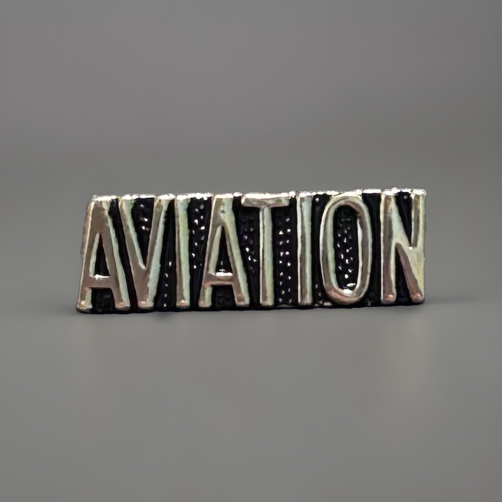 AVIATION TEXT MILITARY HAT PIN