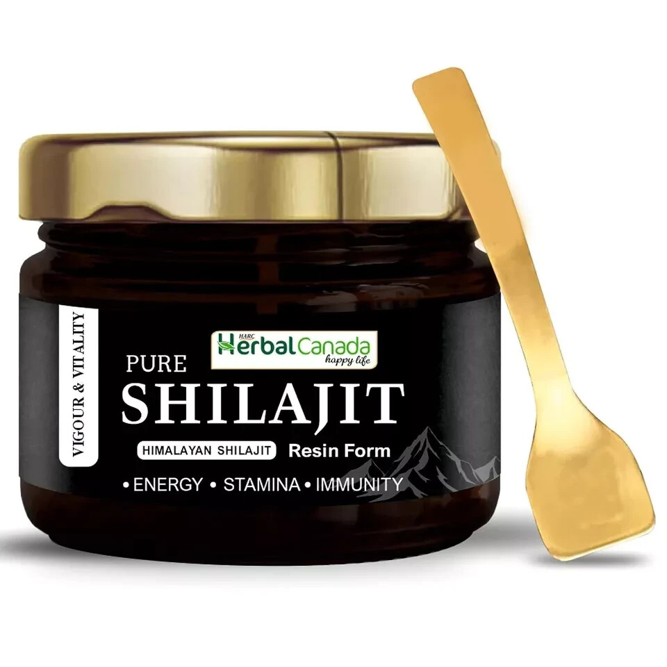 Organic 100% Pure HIMALAYAN Shilajit Resin: 20 GRAMS + Measuring Spoon