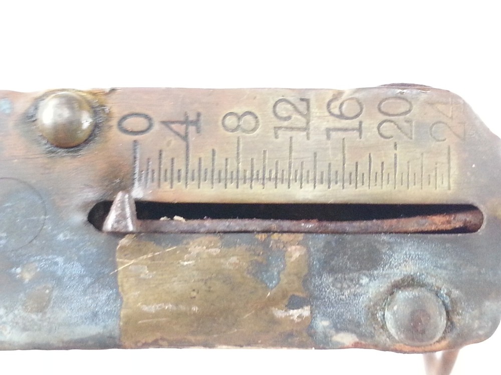 Antique PS&W Co Brass Spring Balance Hanging Scale