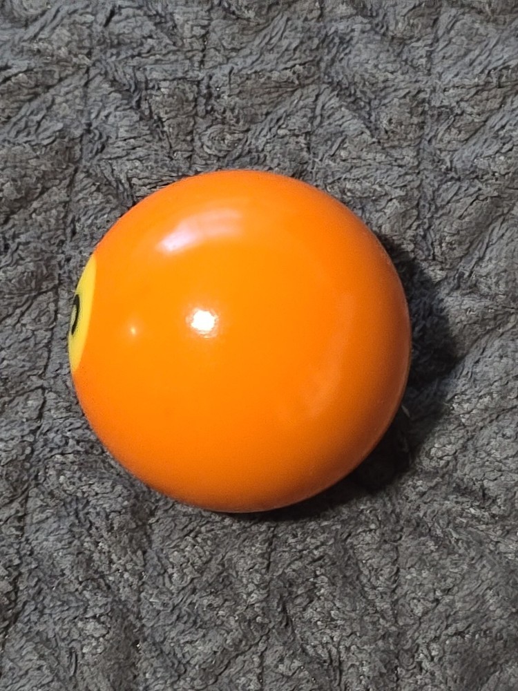 🎱Vintage Replacement Belgian (#5) Pool Ball~Billiards Solid Orange Ball 2"