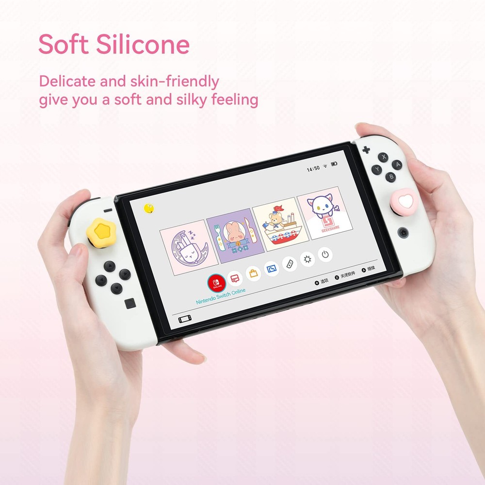 GeekShare Protective Case for Nintendo Switch/OLED and Joy Con Ergonomic Design