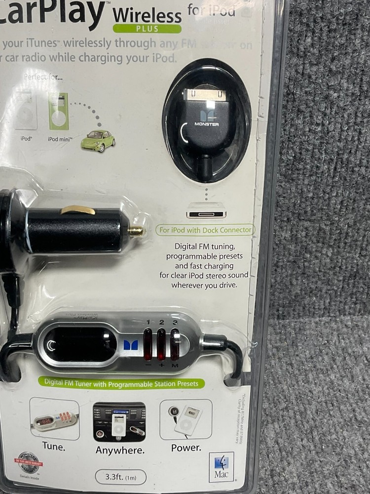 Monster iCarPlay Wireless 😊 FM Transmitter/Charger for iPod