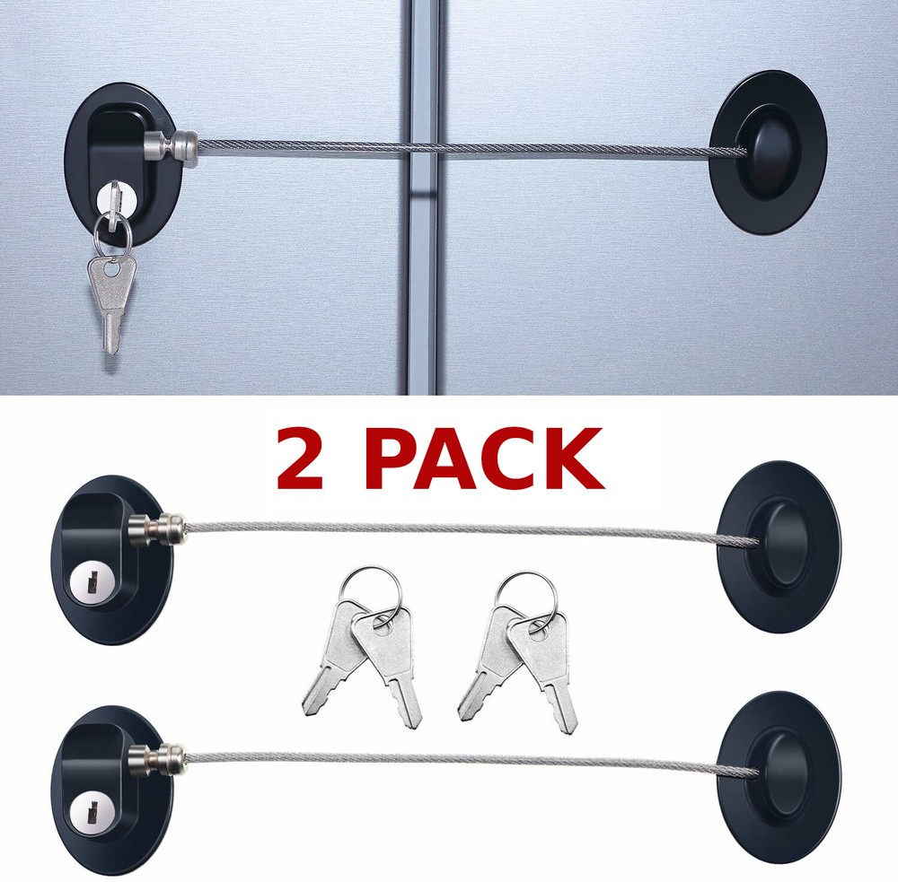 Small Mini Lock With Key for Refrigerator Fridge For Double Door