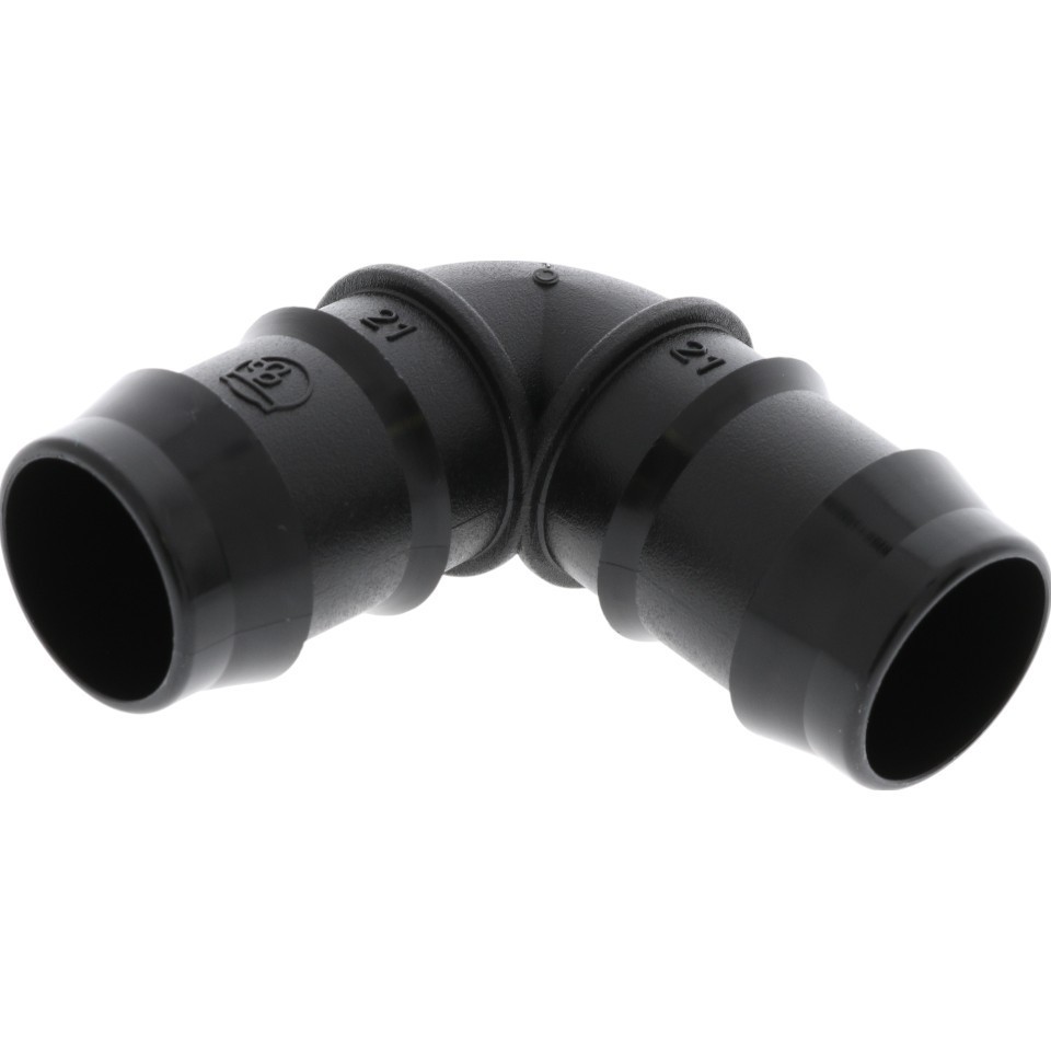 Black Poly Pipe Irrigation Insert Fitting - Barbed Tee Elbow Coupling 3/4" & 1"