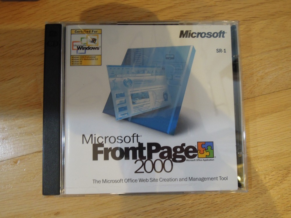 Microsoft FrontPage 2000 CD-ROM Upgrade w/ Product Key | Two CD Set
