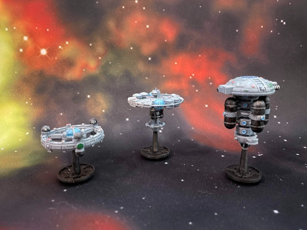 Table Top Gaming Painted Sci-Fi Space Station Miniatures