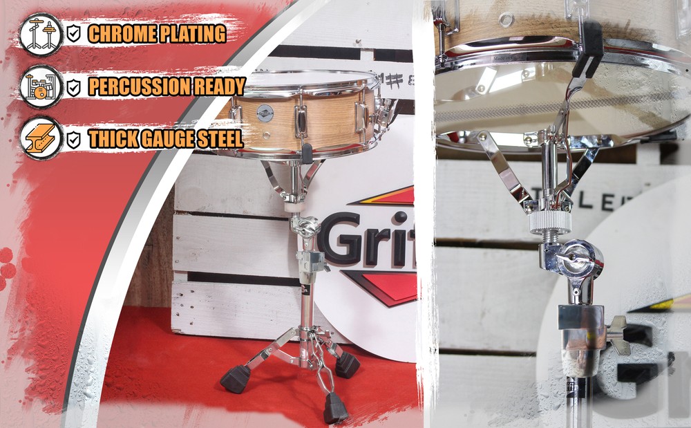GRIFFIN Snare Drum Stand - Premium Percussion Hardware Tom Mount Pad Holder KIT
