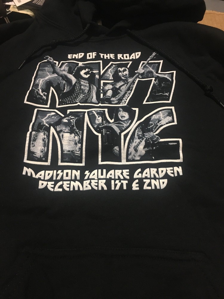 2023 KISS END OF ROAD NY MSG EVENT HOODIE SHIRT XL 12/1 12/2 FINAL SHOW