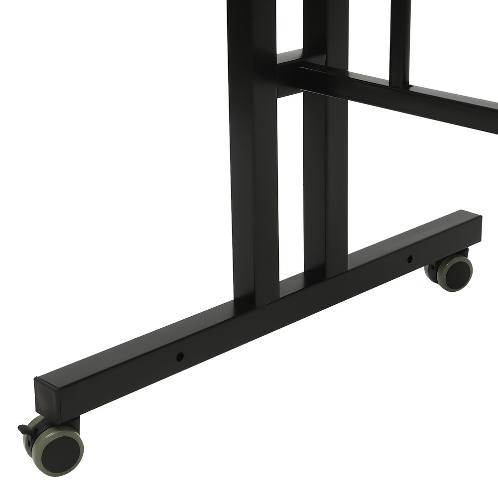Rolling Laptop Desk Adjustable Height Computer Table Stand-up Desk Office Home