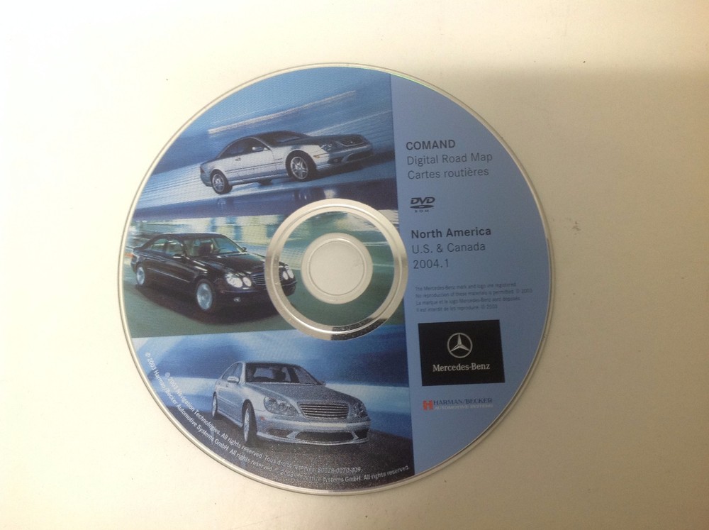 2004 Mercedes-Benz CL,E,S Class COMMAND Digital Road Map (DVD ROM)