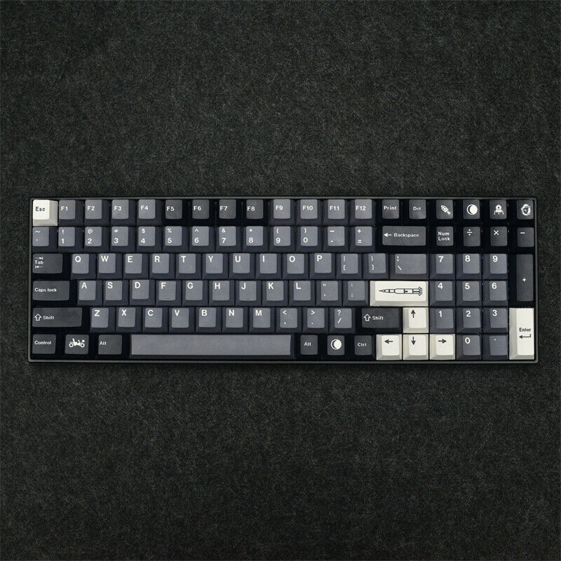 Apollo Theme Keycap Gray Cherry Profile 129 Key Dye-sub for Cherry MX Keyboard