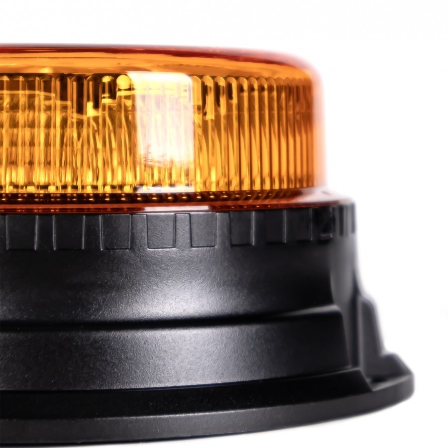 Three Bolt Mount R65 Rotating Flashing Amber LED Strobe Beacon Tractor Digger