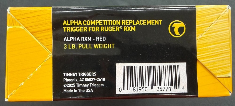 Timney Alpha Competition Trigger for RUGER RXM RED 3# Pull SAME DAY FAST FREE SP
