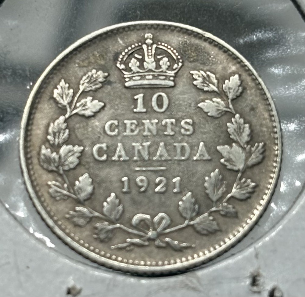 1921 Canada 10 Cents Ten