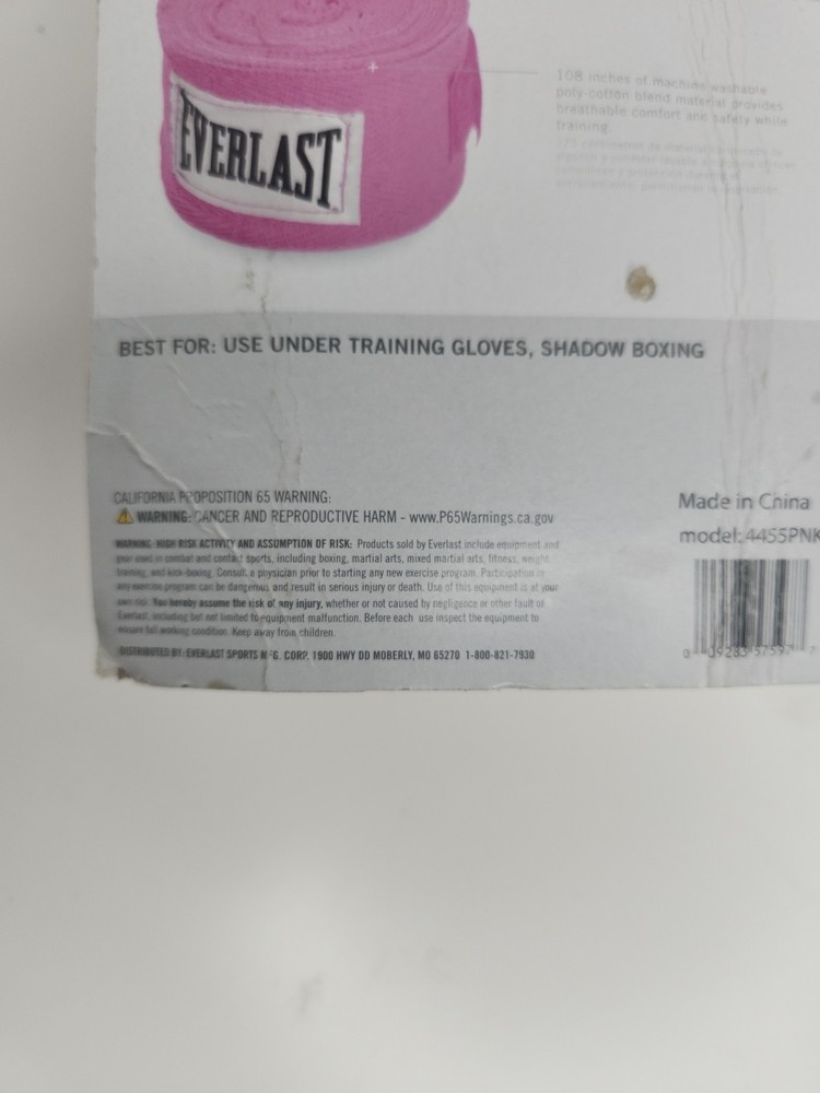 Everlast 108" Boxing Handwraps Pink