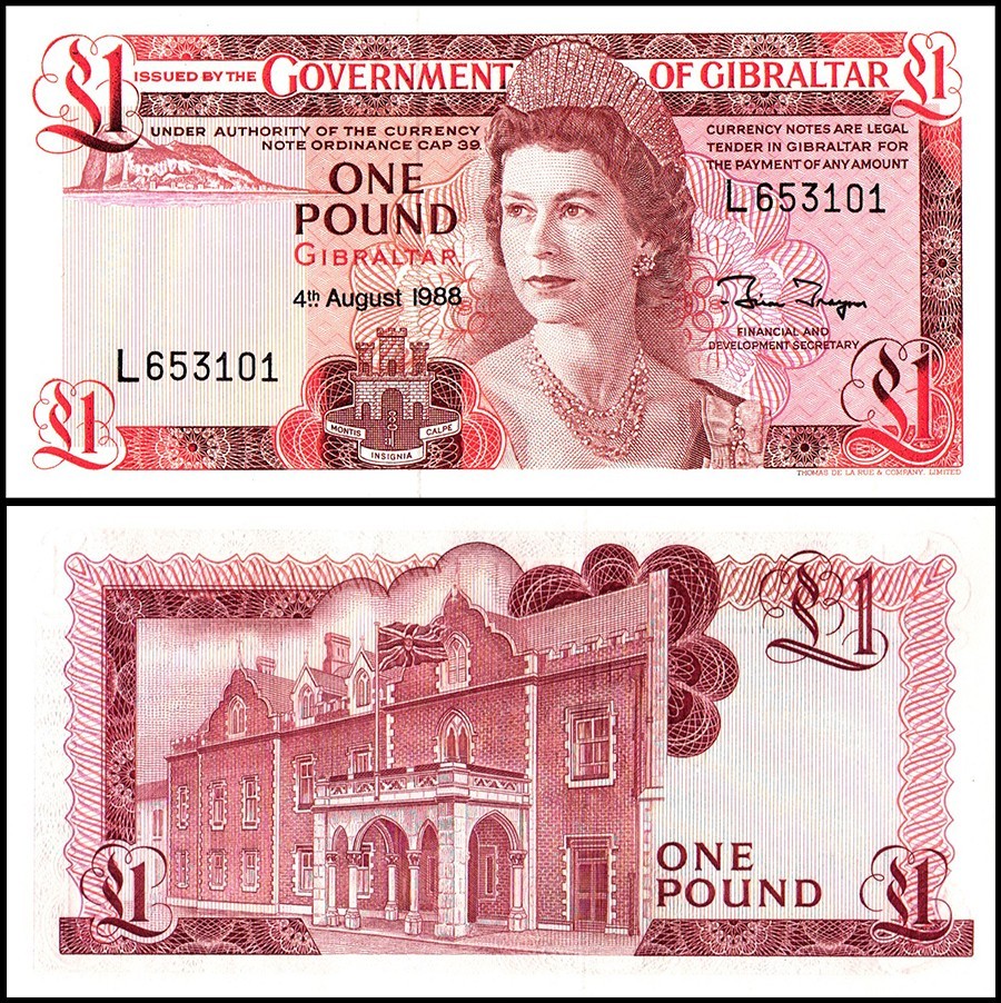 Gibraltar 1 Pound, 1988, P-20e, UNC