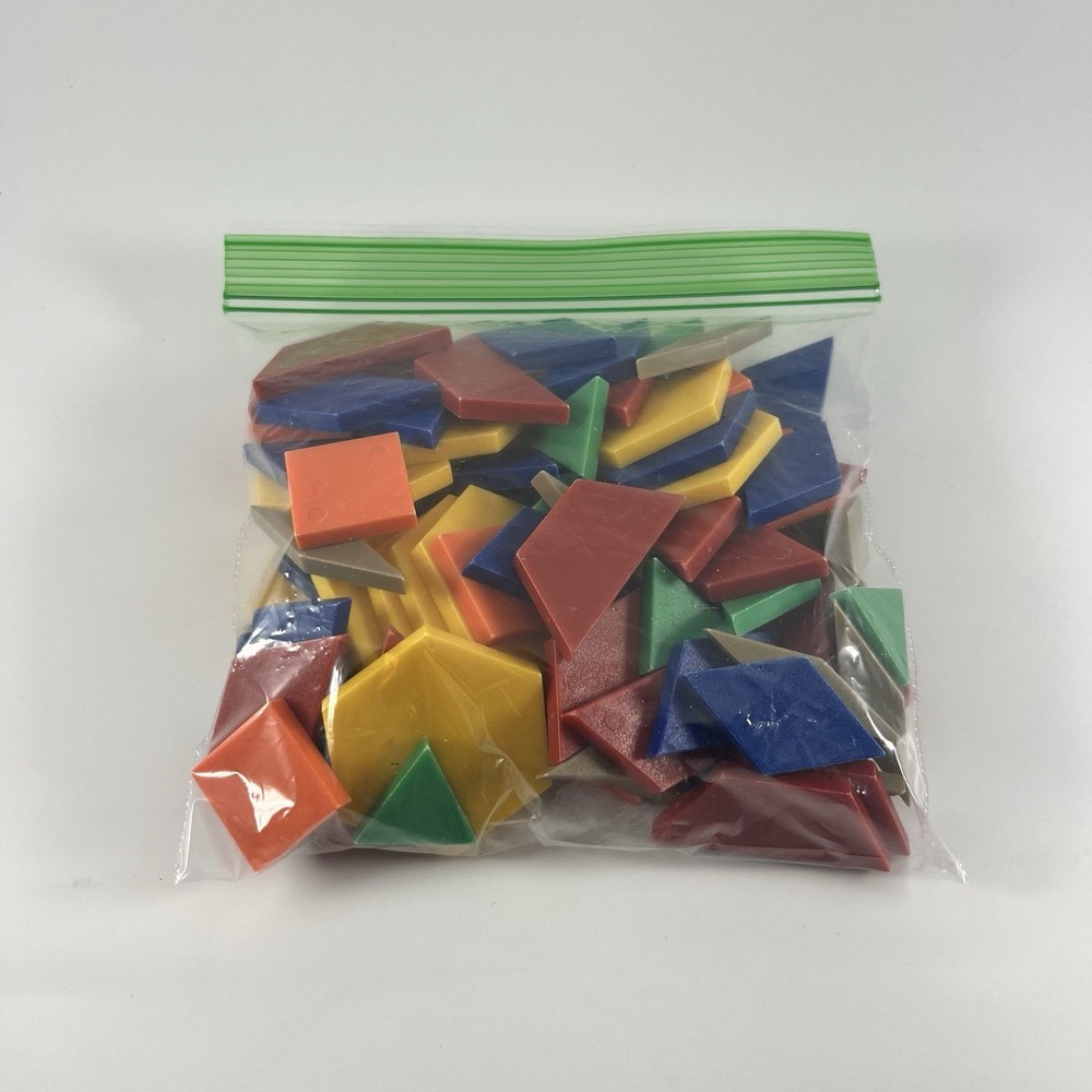 Pattern Blocks Set 93pc Plastic Shapes Geometry Learning Montessori