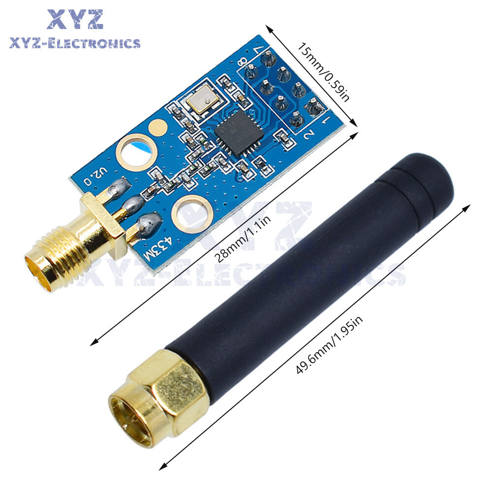 CC1101 Wireless Module With Antenna Wireless Transceiver Module SPI For 433MHz