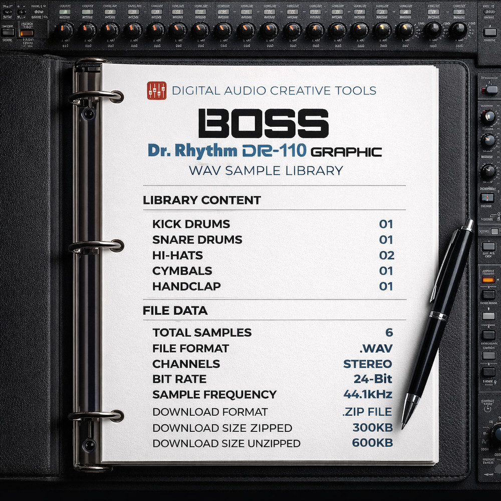 Boss DR-110 Drum Machine Sample Library