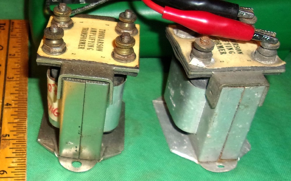 (2) Thordarson Amplifying Transformers Open Winding Radio/Audio (1920's)