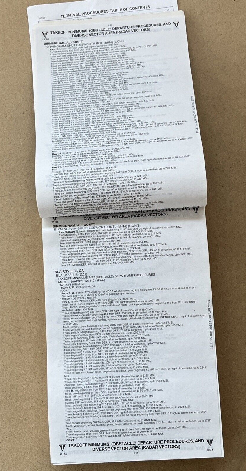 U.S. TERMINAL PROCEDURES PUBLICATION SOUTHEAST Vol 4 OF 4 ( FED.AVIATION ADMIN )