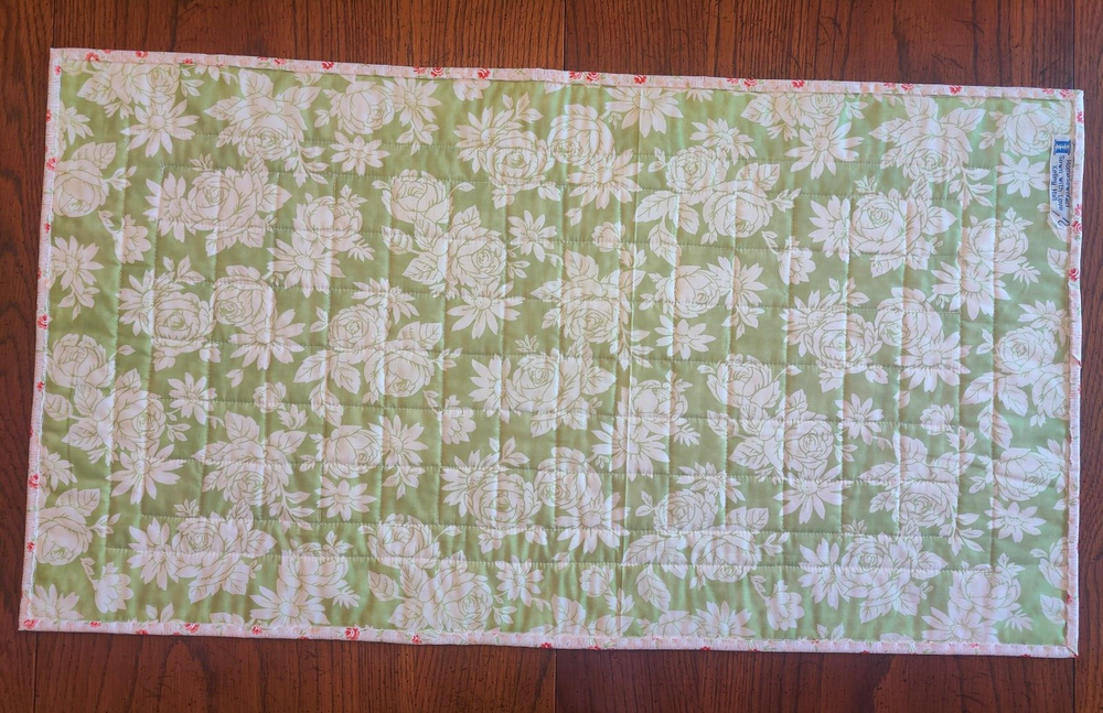Strawberries & Rhubarb Handmade Table Runner Quilt