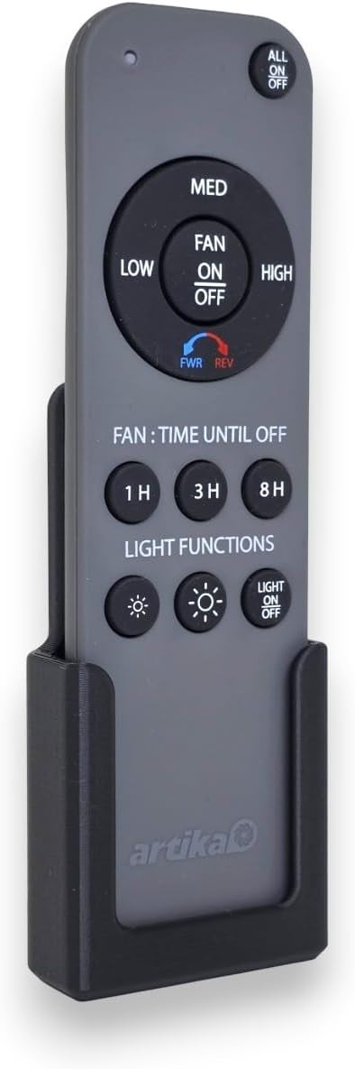 Fan Remote Holder Wall Mount Bracket for Artika Austin Edwin Ceiling Fan Black
