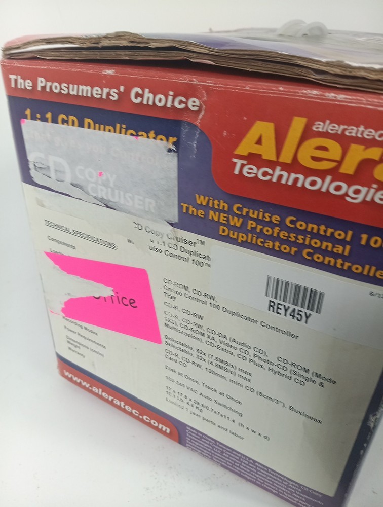 Aleratec Copy Cruiser 1:1 CD Duplicator Copier Burner NEW OPEN BOX
