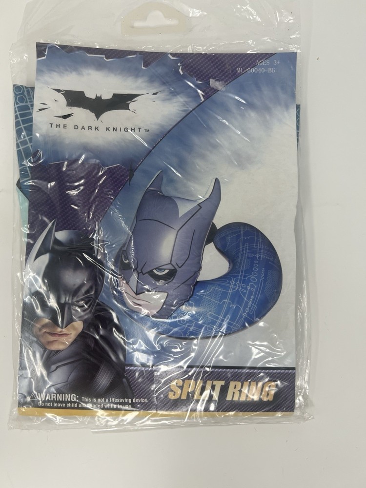 NEW In Package DC Comics Dark Knight BATMAN Split Ring Inflatable Float for Pool
