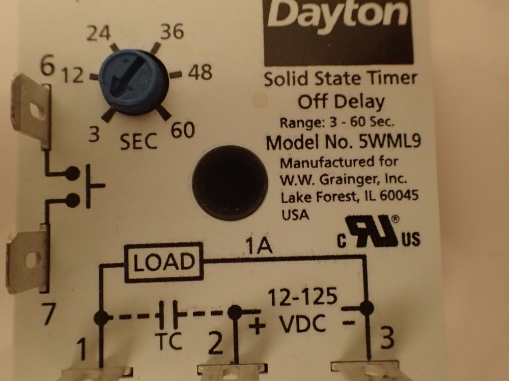 DAYTON SOLID STATE TIMER OFF DELAY - SWML9