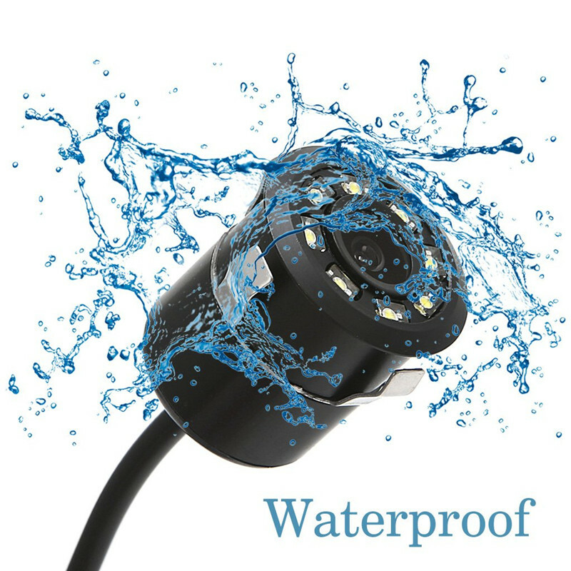 Car Rear View Camera Reverse Backup Parking Camera 8 LED Night Use Waterproof