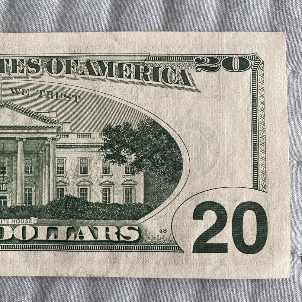1996 $20 Obstruction Error Note - Unc SERIAL AG25295821D