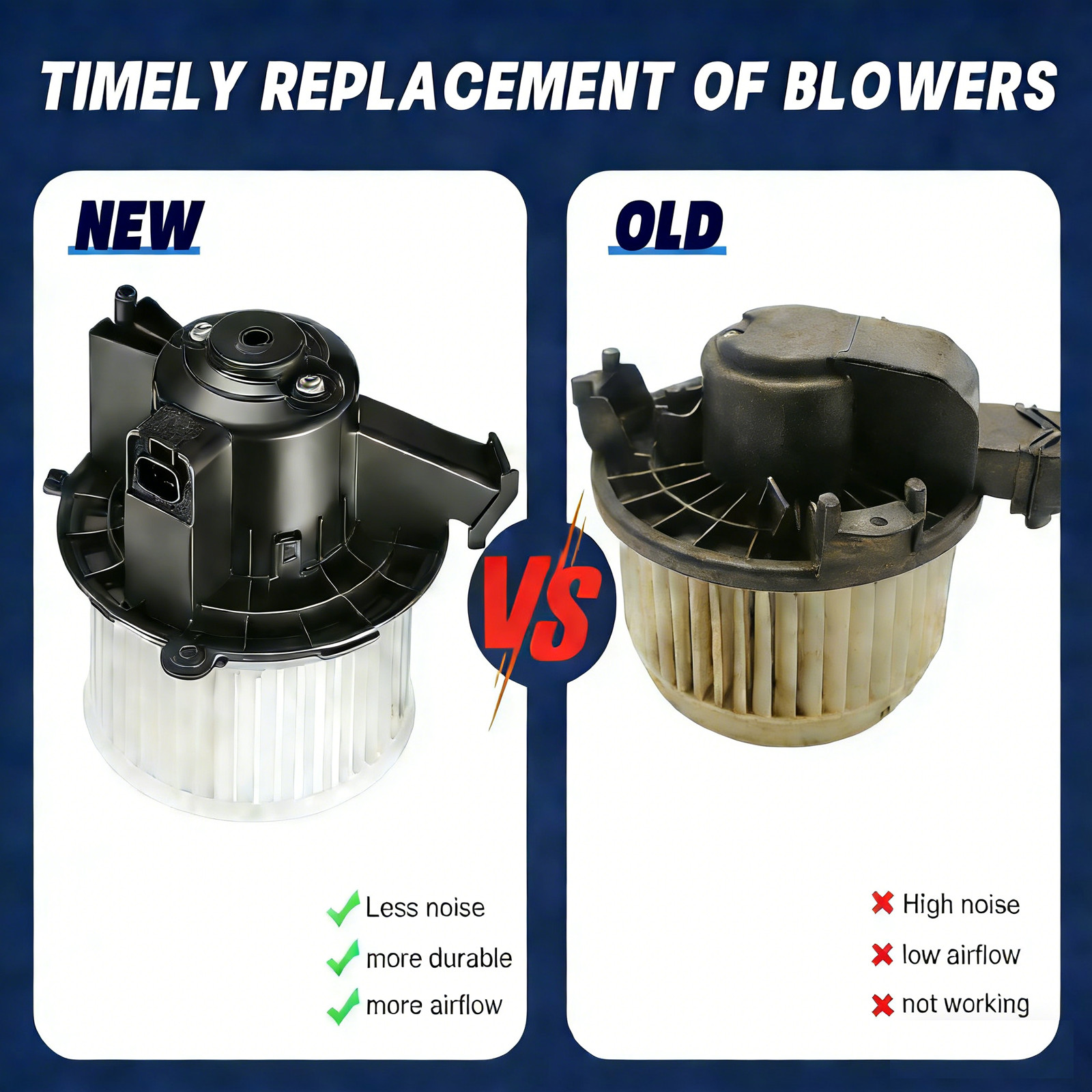 A/C Heater Blower Motor For Chevrolet Silverado GMC Sierra 1500 2500 3500 Tahoe