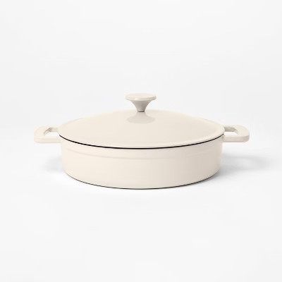 3.5qt Enamel Braiser Cream - Figmint