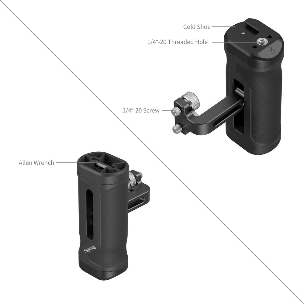 SmallRig Mini Side Handle for 1/4"-20 Threaded Holes for Camera Cage 4755