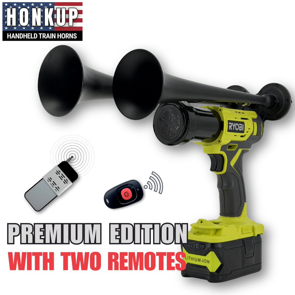 Premium Ryobi Impact Handheld Train Horn | Full Kit + Two Remote Controls